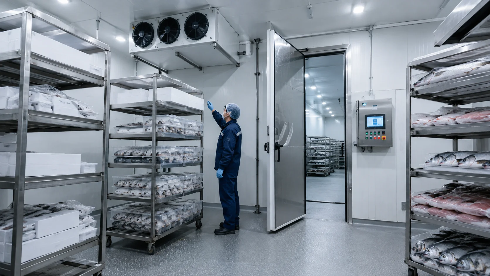 Air Blast Freezer untuk pembekuan cepat ikan dan hasil laut