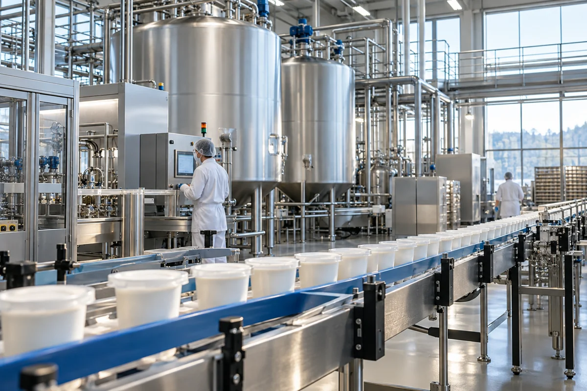 Ilustrasi fasilitas industri Food & Dairy