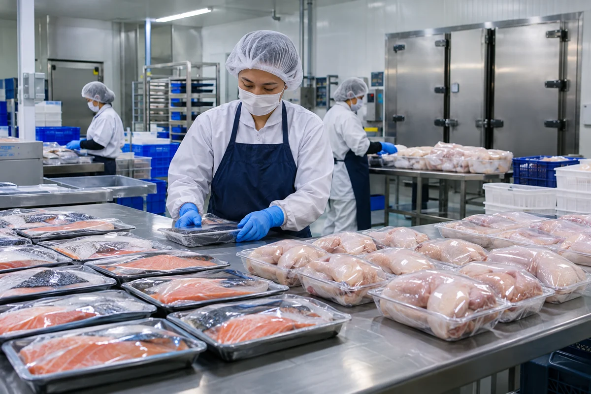 Ilustrasi fasilitas industri Meat & Seafood