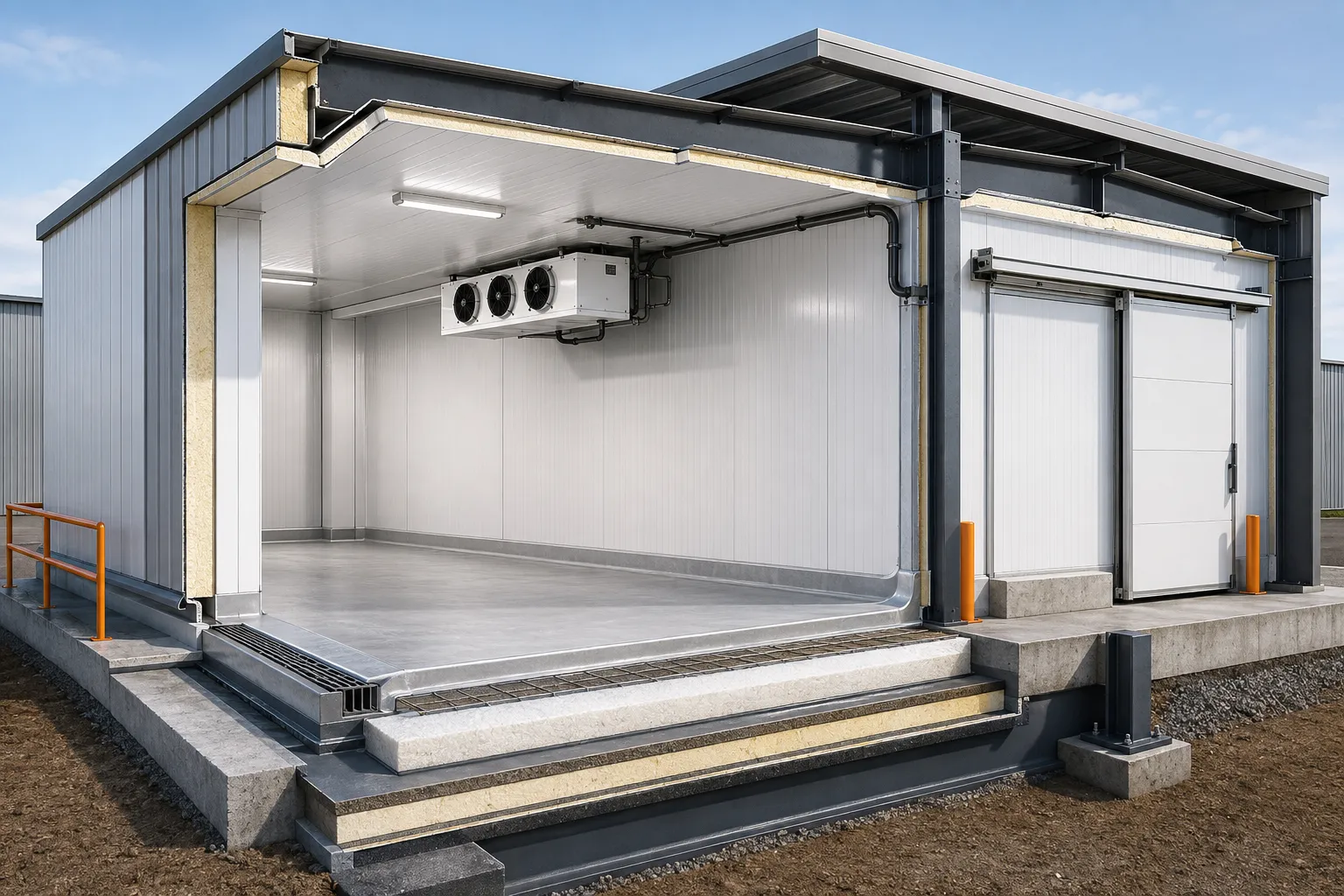 Desain konstruksi cold storage industri 20 ton