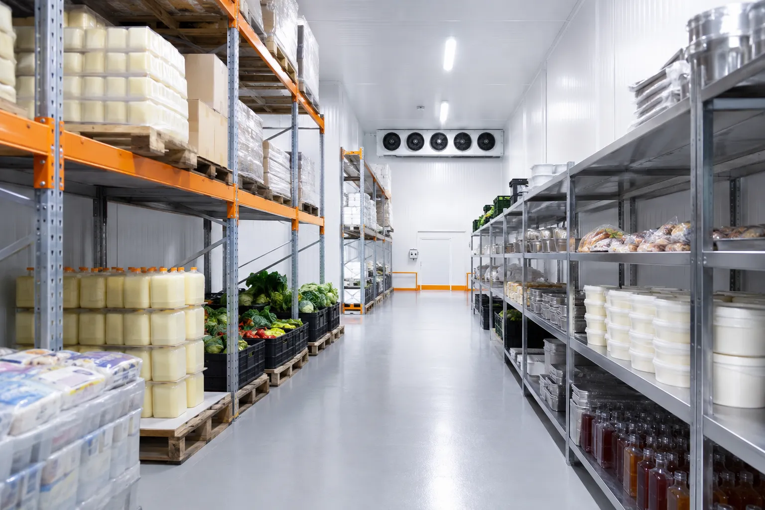 Interior cold room distribusi produk di Bandung